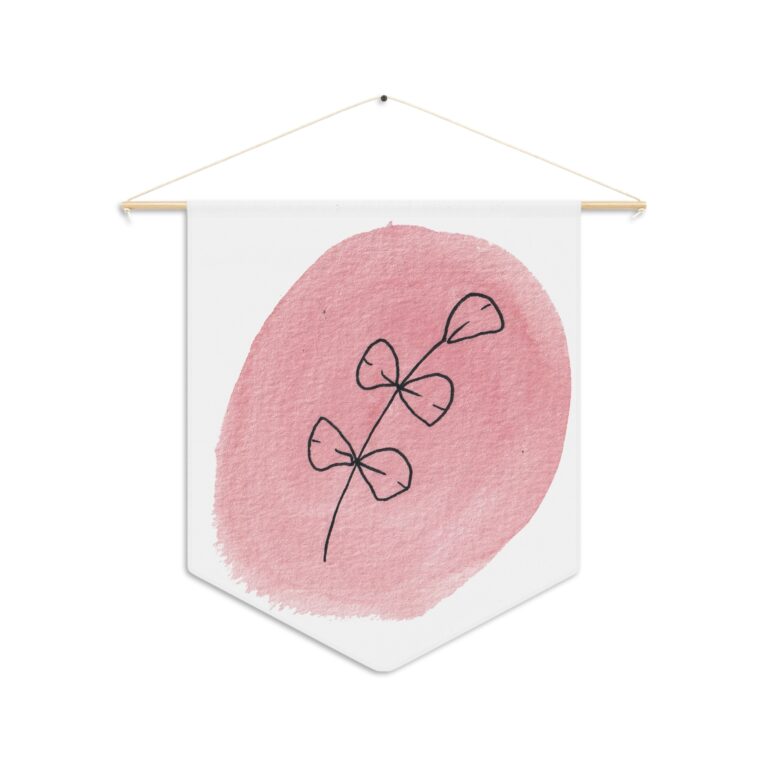 Boho Floral Pennant Wall Decor