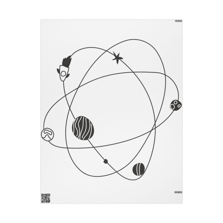 Cosmic Themed Wrapping Paper for Planet Lovers