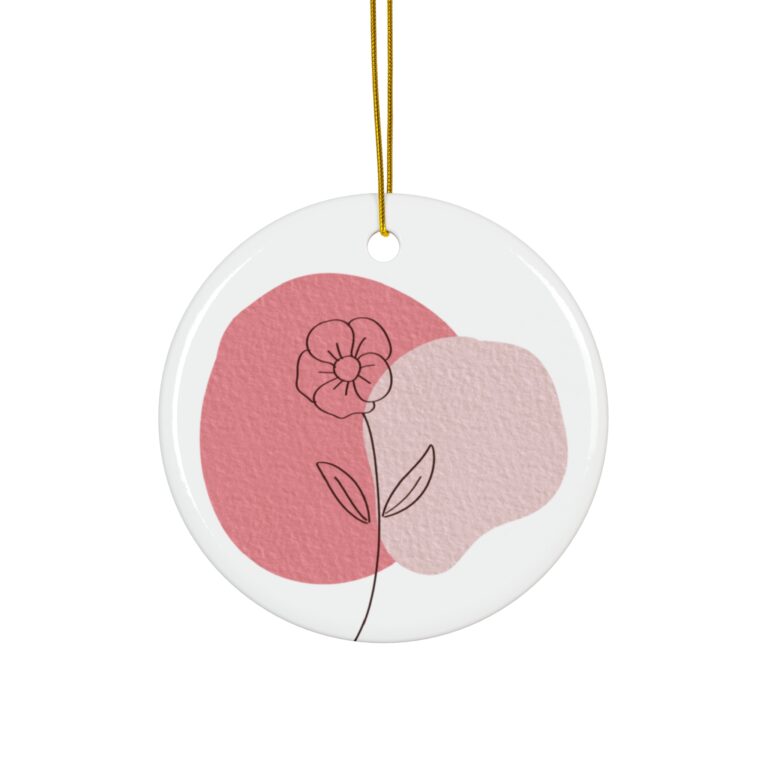 Floral Ceramic Ornament Set - Colorful Handcrafted Decorations for Home & Holidays