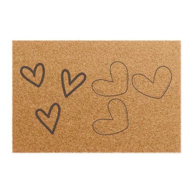 Dreamy Hands Doormat - Welcome Home Entrance Mat with Heart Design