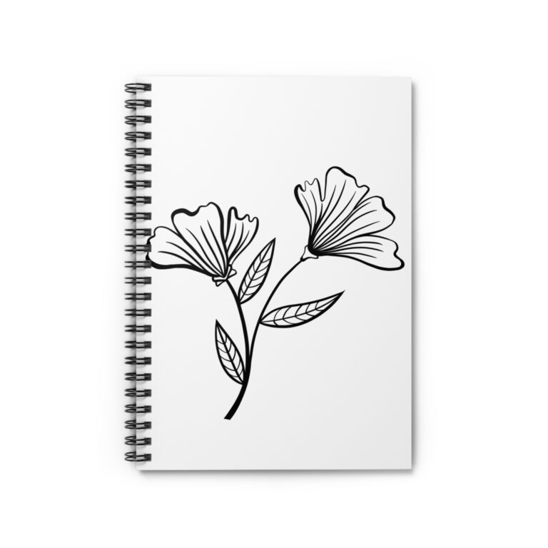 Floral Design Spiral Notebook - Ruled Lines for Inspirational Writing
