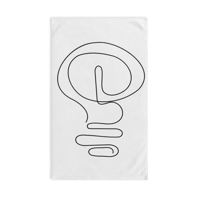 Minimalist Line Art Hand Towel - Modern Bath Accessory for Clean Aesthetics