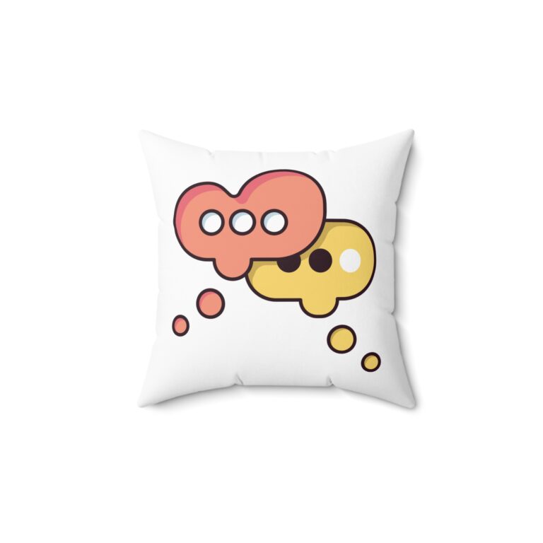 Colorful Conversation Bubble Pillow