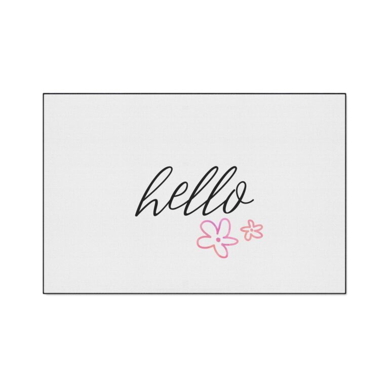 Hello Floral Heavy-Duty Floor Mat