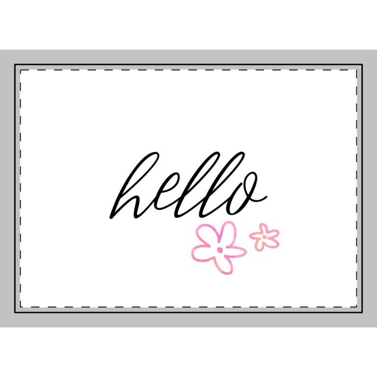 Hello Floral Rug — Pink Flower Welcome Doormat