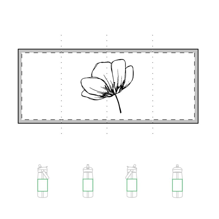 Floral Outline 25oz Flip Straw Bottle — Tritan™ Renew Reusable Water Bottle