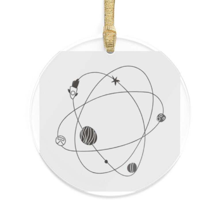 Solar System Acrylic Ornament — Minimal Planet Orbit Holiday Decoration
