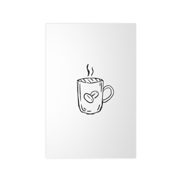 Coffee Mug Illustration Photopaper Poster