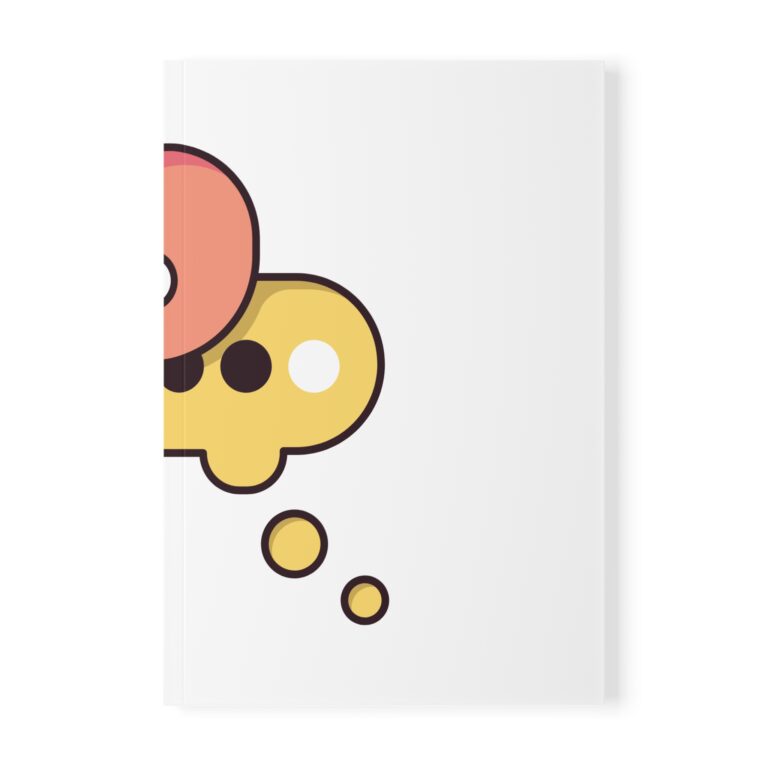 A5 Thought Bubble Notebook — Cute Minimalist Doodle Journal