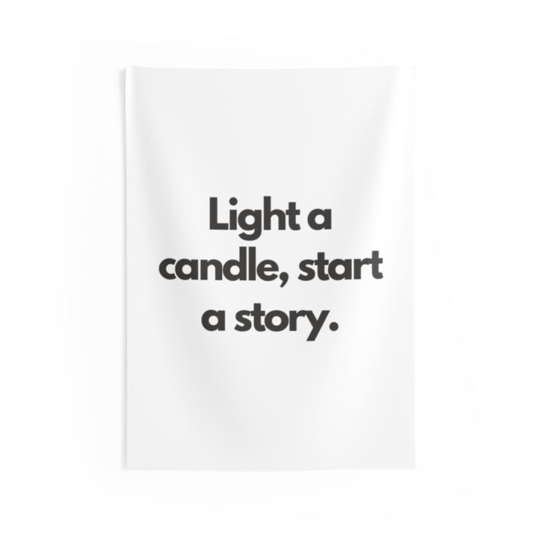 Tapestry — “Light a candle, start a story.” Minimal Wall Decor
