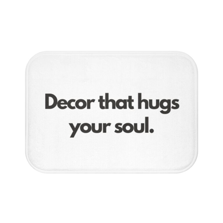 Bath Mat — "Decor That Hugs Your Soul" Soft Absorbent Bathroom Rug