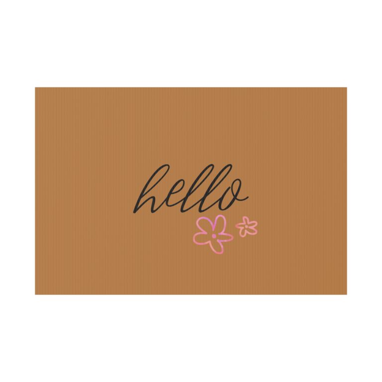 Hello Floral Yard Sign — Rustic Welcome Lawn Sign for Spring & Home Decor