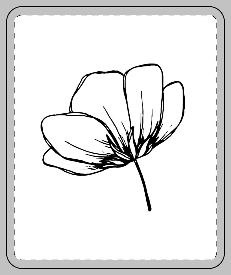 Minimal Floral Pixel Fleece Blanket — Monochrome Hand-Drawn Flower Throw