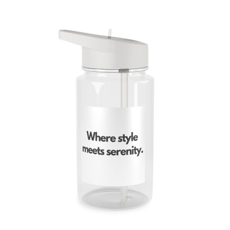 Tritan Water Bottle — "Where Style Meets Serenity" Clear Sports Bottle with Straw