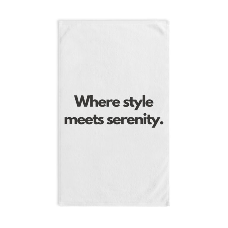 Hand Towel — “Where style meets serenity.” Minimalist Spa Kitchen Towel