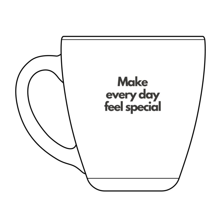 Engraved Glass Mug 15.5 oz — "Make Every Day Feel Special" Inspirational Coffee Cup