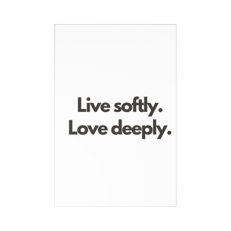 Live Softly, Love Deeply — Inspirational Postcard Set (7 pcs)