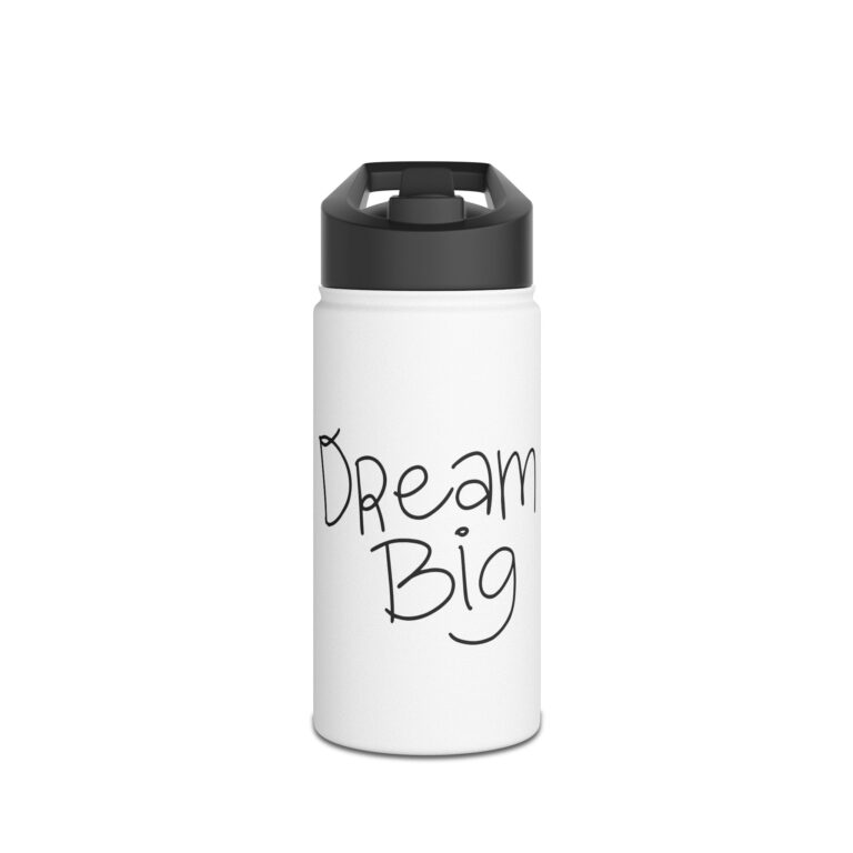 Dream Big Stainless Steel Water Bottle — Inspirational Insulated Bottle