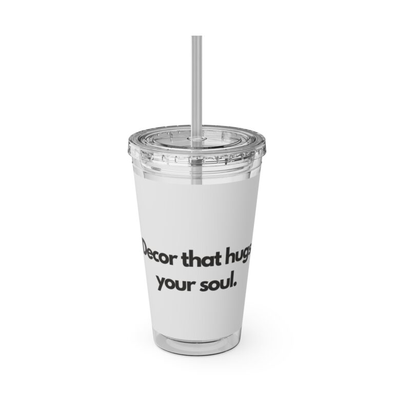 Sunsplash 16oz Tumbler with Straw — "Decor that hugs your soul"