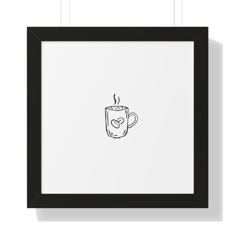 Coffee Mug Minimalist Framed Poster