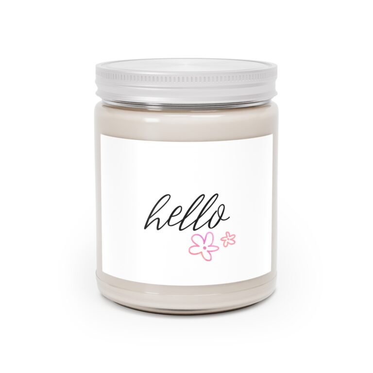 Hello Floral Soy Candle — 9oz Scented Jar