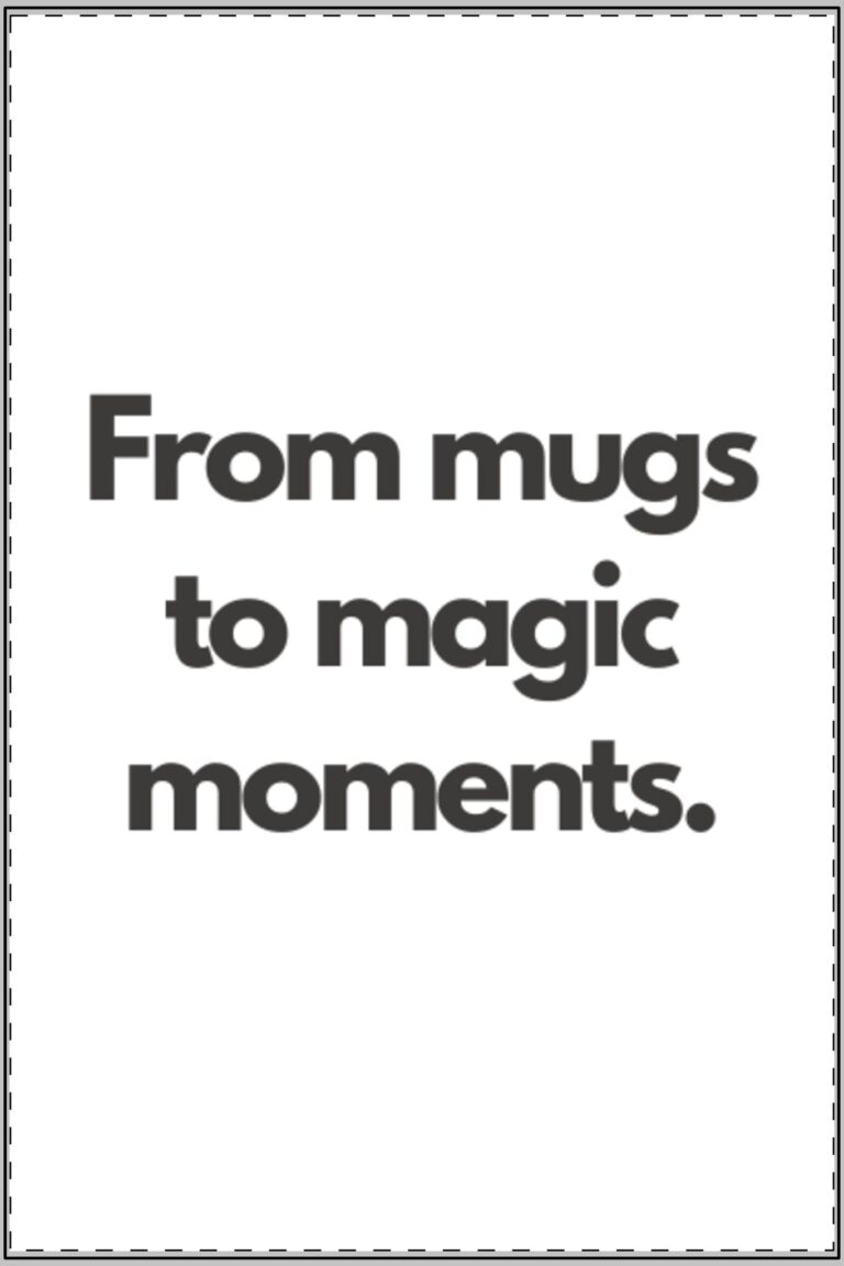 Satin Poster — "From mugs to magic moments." Minimalist Typographic Wall Art