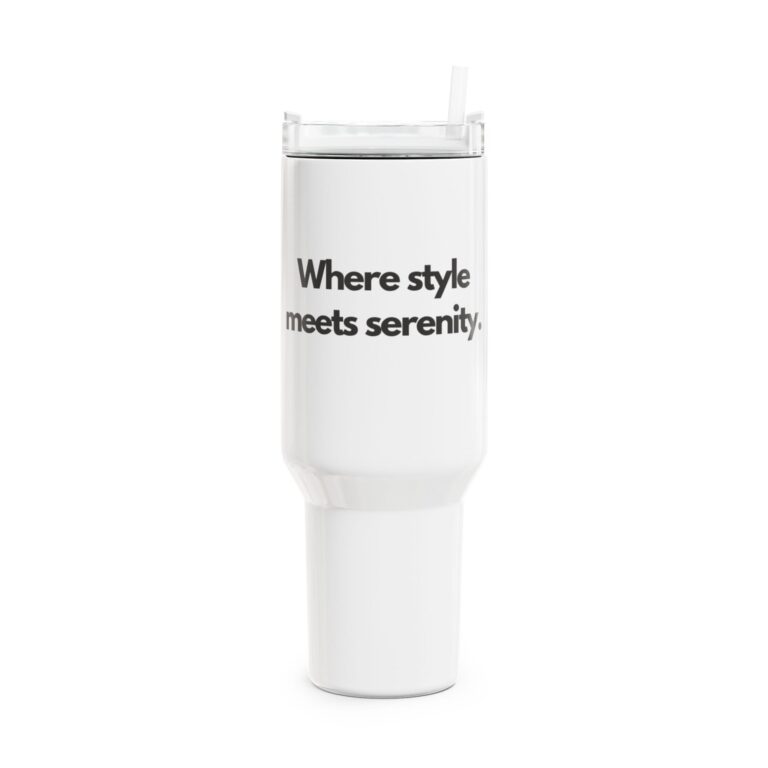 40oz Tumbler — "Where Style Meets Serenity" Insulated Travel Mug