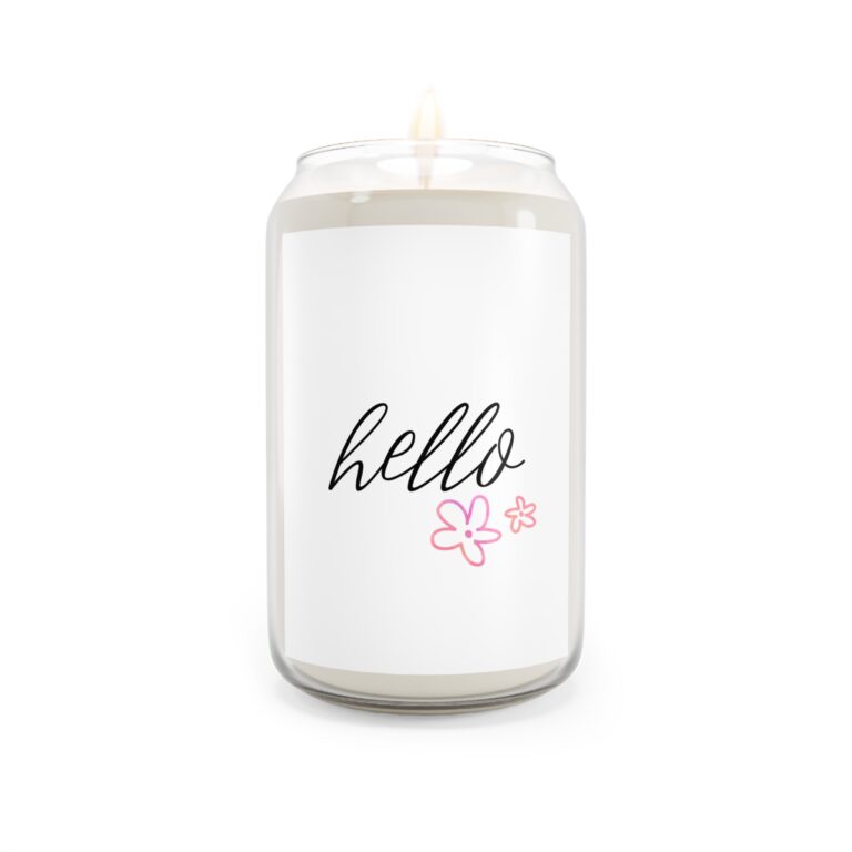 Hello Floral Soy Candle — 13.75oz Scented Jar