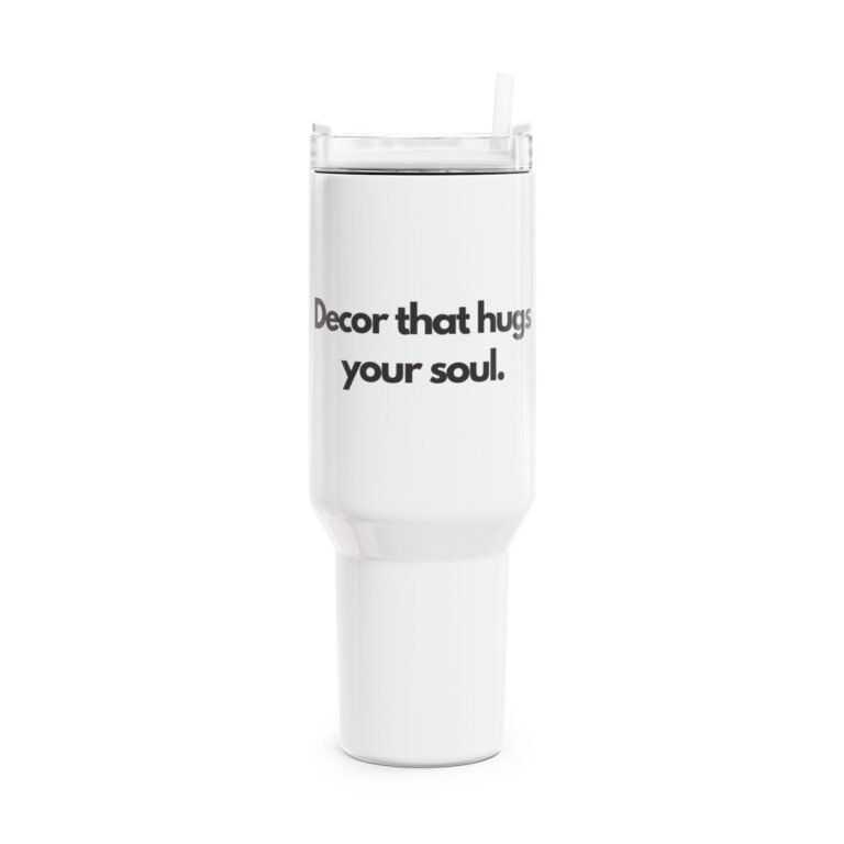 40oz Tumbler — "Decor That Hugs Your Soul" Insulated Travel Mug