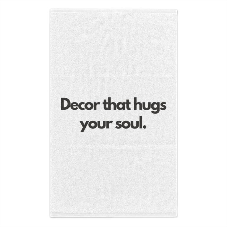 Rally Towel — “Decor That Hugs Your Soul.” Printed 11x18 Fan Towel
