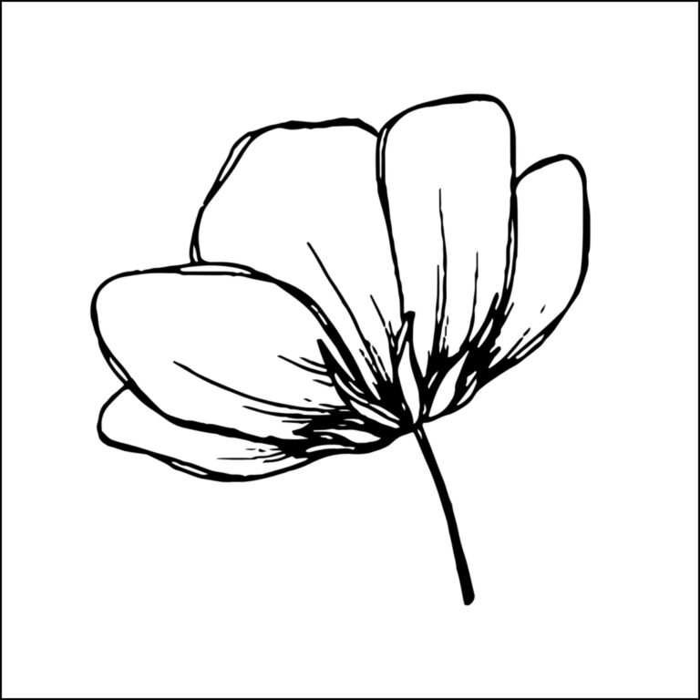 Floral Acrylic Ornament — Custom Cut Clear Flower Keepsake