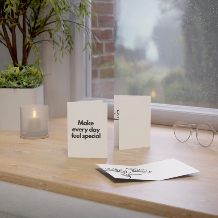 Greeting Card — "Make Every Day Feel Special" Minimal Typography Note Card (1/10/30/50 pcs)