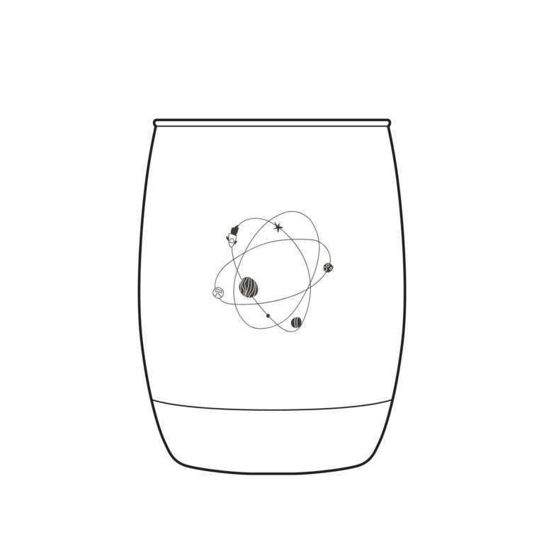 Engraved Celestial Orbit Whiskey Glass — 6oz Engraved Drink Tumbler
