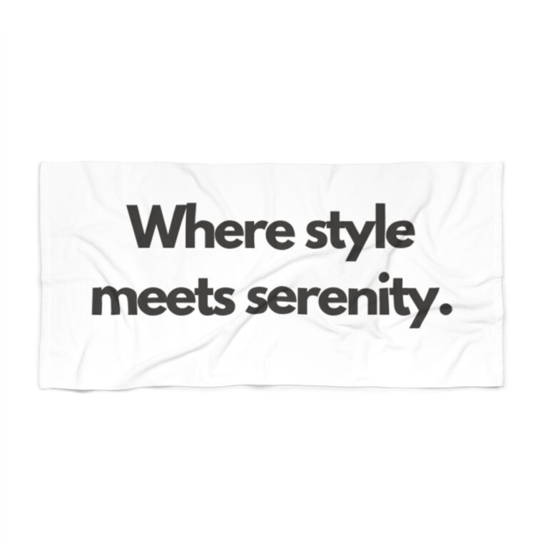 Beach Towel — "Where style meets serenity." Minimal Luxe Beach Towel