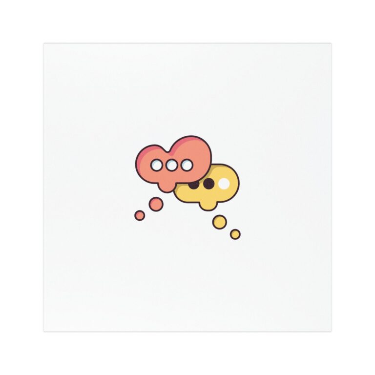 Car Magnet — Cute Chat Bubble Duo (Peach & Yellow)