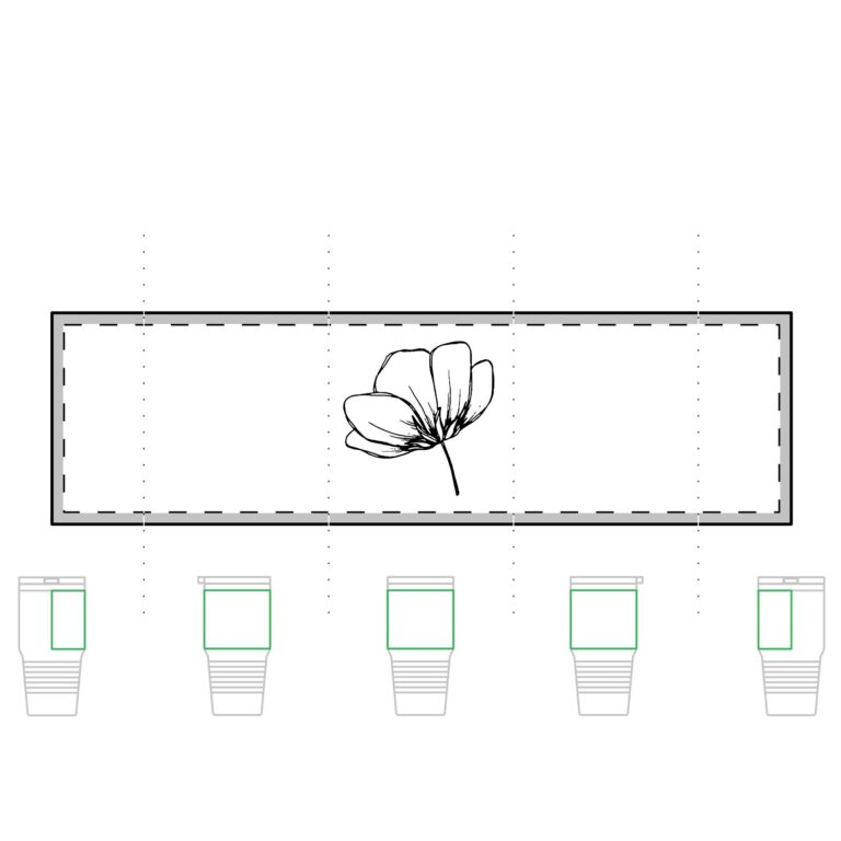 30oz Tumbler — Minimal Poppy Floral Stainless Travel Cup