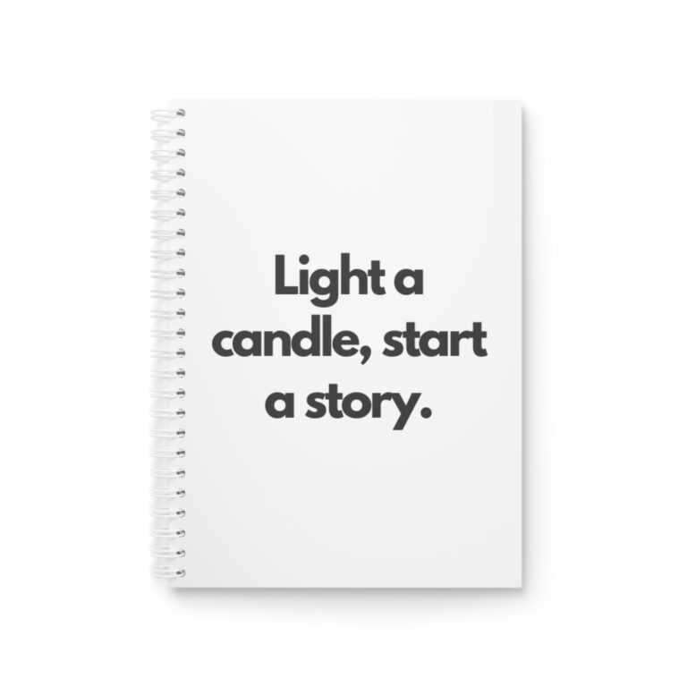 Light a Candle, Start a Story Spiral Notebook — Inspirational Writing Journal