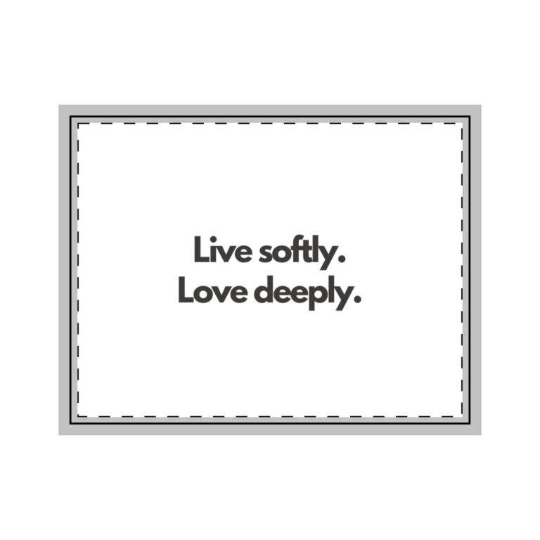 Pillow Sham — "Live softly. Love deeply." Minimalist Cotton Decorative Pillow Cover
