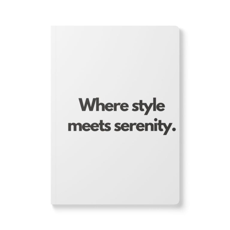 Serene Style Softcover Journal — "Where style meets serenity." Minimal Line Art Notebook