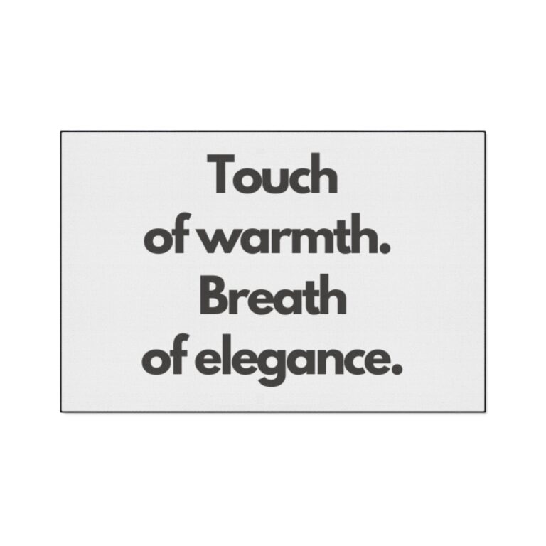 Heavy Duty Floor Mat — "Touch of warmth. Breath of elegance." Minimalist Entry Rug