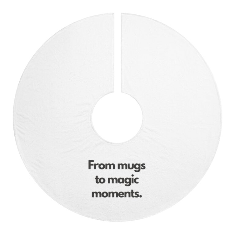Christmas Tree Skirt — "From Mugs to Magic Moments" Holiday Tree Skirt