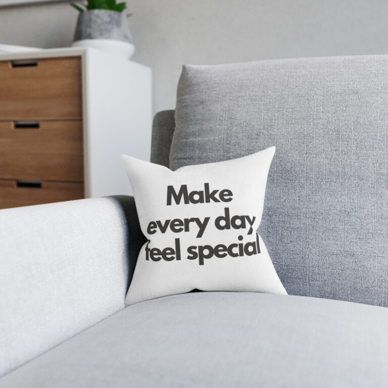 Square Pillow - Pink Back