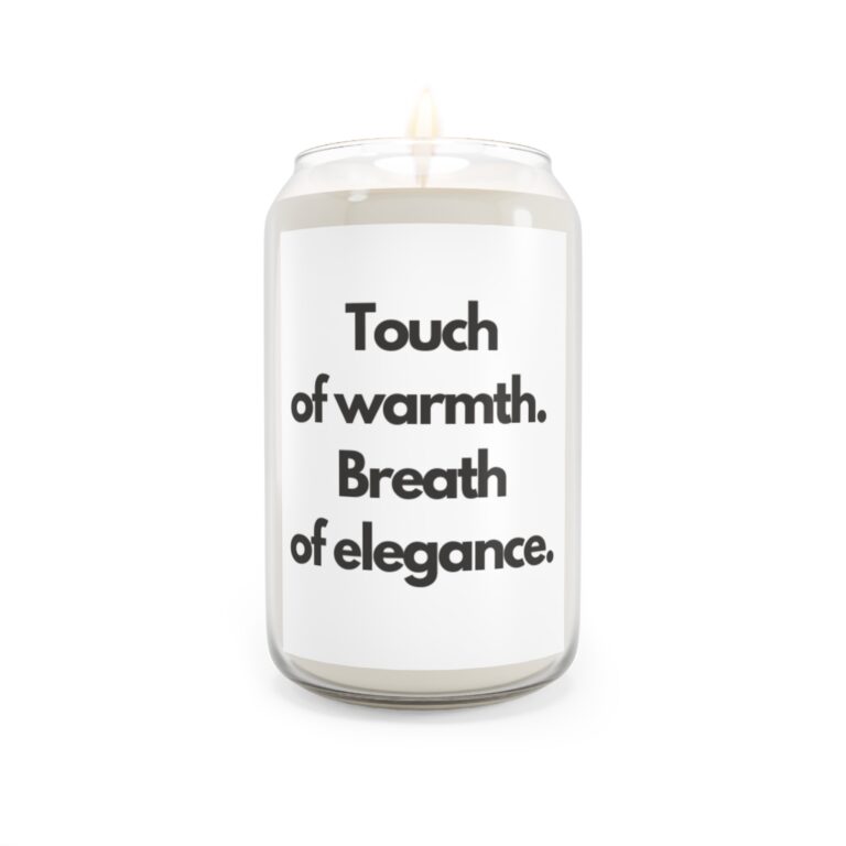 Scented Soy Candle — "Touch of Warmth, Breath of Elegance" (13.75 oz)