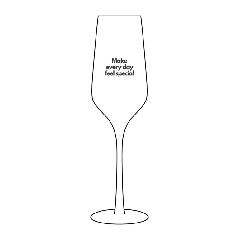 Engraved Champagne Flute 8.25 oz – "Make Every Day Feel Special"