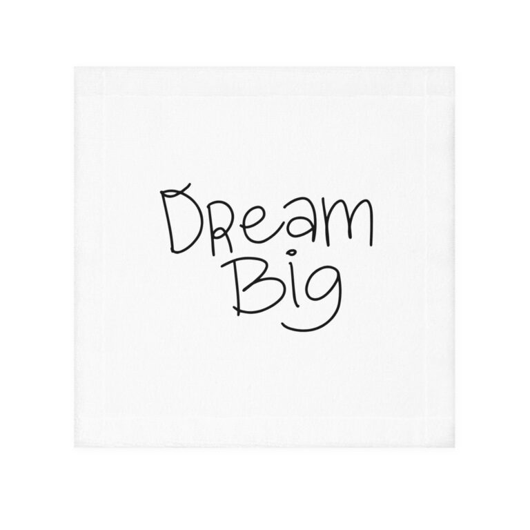 Face Towel — "Dream Big" Inspirational Cotton Face Towel