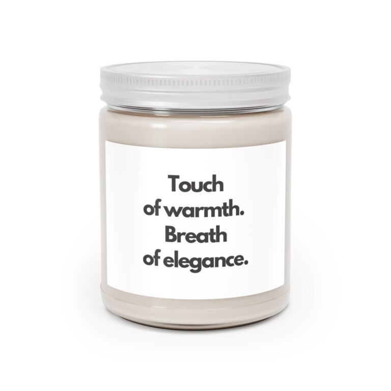 Soy Scented Candle 9oz — "Touch of warmth. Breath of elegance."