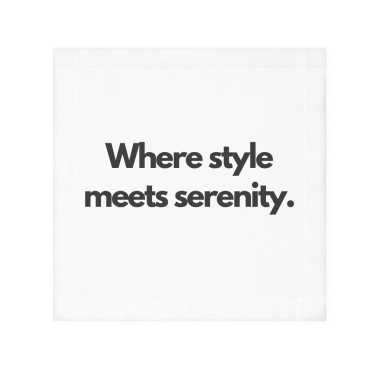 Where Style Meets Serenity Face Towel — Minimalist Bathroom Hand Towel