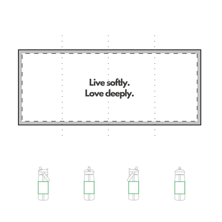 25oz Flip Straw Bottle — "Live Softly. Love Deeply." Motivational Water Bottle