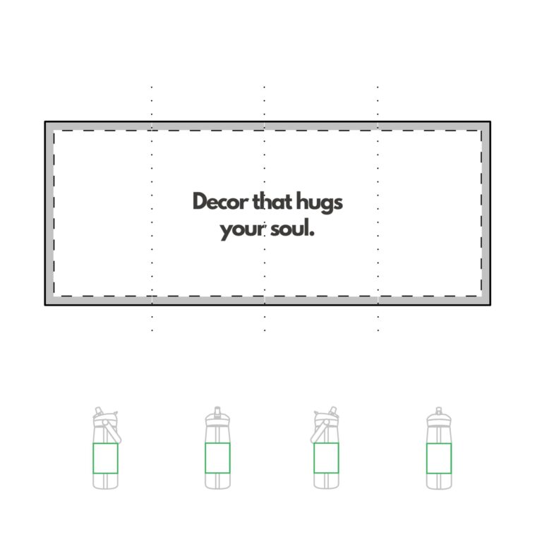 25oz Flip Straw Bottle — "Decor That Hugs Your Soul" Quote Design