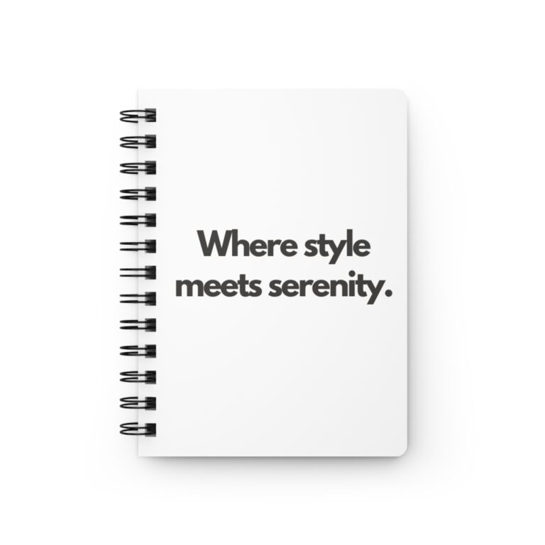 Where Style Meets Serenity Spiral Journal — Minimal Line Art Notebook